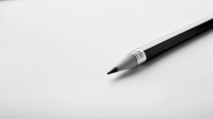 Fototapeta premium Graphite pencil on a white surface.