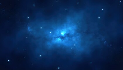 Fototapeta premium beautiful galaxy aesthetic background dark blue color scattered stars