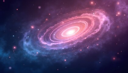 Obraz premium digital texture of the universe vibrant galaxy swirls and spots of light