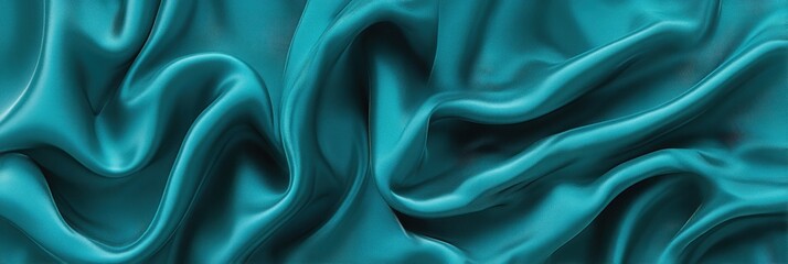 Fototapeta premium Teal Fabric Texture Background