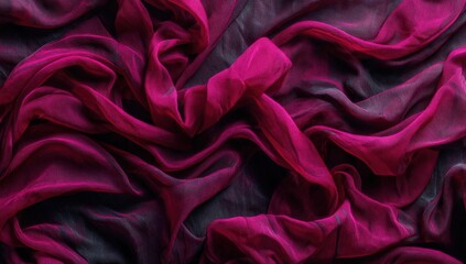Closeup View Of Draped Pink And Purple Fabric