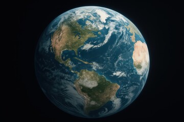 Realistic Earth Planet Image Isolated for Scientific, Educational, and Environmental Concepts