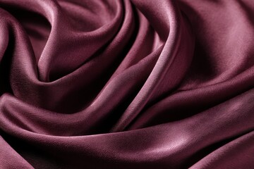 Obraz premium Close Up View Of Burgundy Silk Fabric