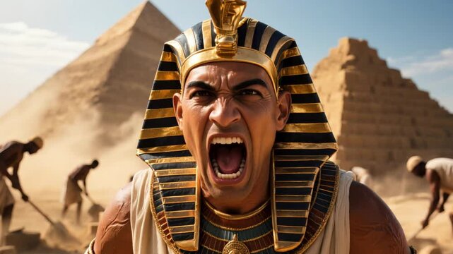 Fara&oacute;n  enojado con los exclavos