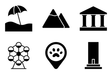 Activities and Attractions icon set