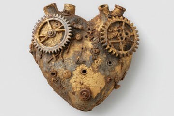 Steampunk Heart Decorated With Gears