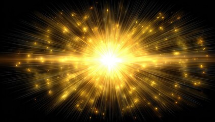 Fototapeta premium Golden Explosion Abstract Graphic Design