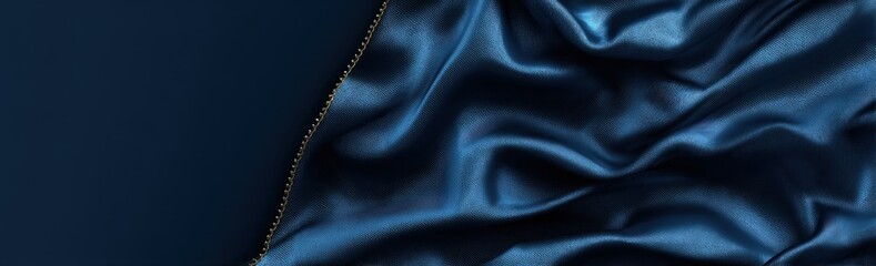 Obraz premium Dark Blue Draped Fabric Texture