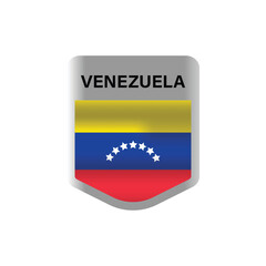 Badge venezuela flag nation flag design vector