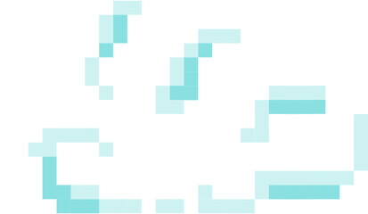 simple pixelated cloud game interface