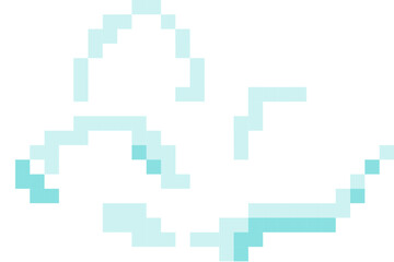 simple pixelated cloud game interface