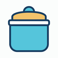 Container skincare symbol vector icon on white background.