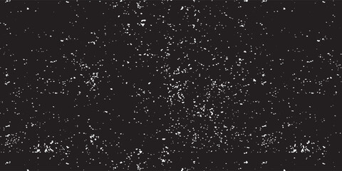 Snow, stars, fairy twinkling lights, rain drops on black background. Abstract vector noise. Small particles of debris and dust. Distressed uneven grunge texture overlay.