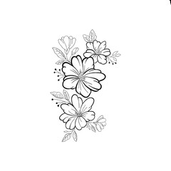 botanical illustration
hand drawn leaves
minimalist flower
nature vector
tattoo design
foliage
black and white plant
herbal clipart