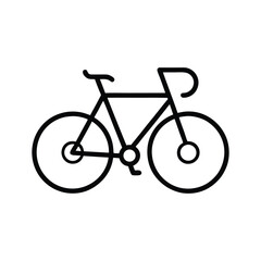 Obraz premium black bicycle isolated on white