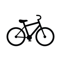 Fototapeta premium black bicycle isolated on white