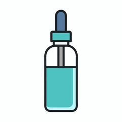 Serum skincare symbol vector icon on white background.