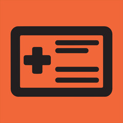 Obraz premium Medical id card icon flat design