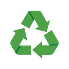 Obraz premium recycle symbol on white