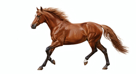 Naklejka premium horse isolated on white background