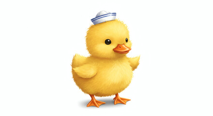 yellow duck isolated on white