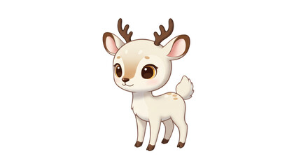 cartoon deer, deer illustration, white background
