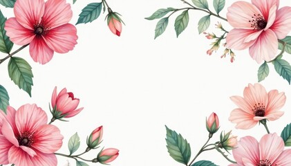 Delicate watercolor floral pattern, perfect for spring flyers , design element, romantic