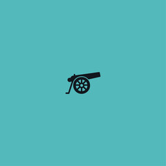 War cannon icon flat vector design