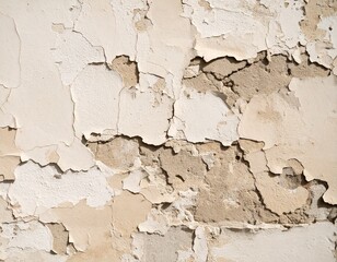Obraz premium Neutral Toned Aged Wall Texture with Peeling Paint