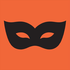 Elegant black masquerade mask silhouette