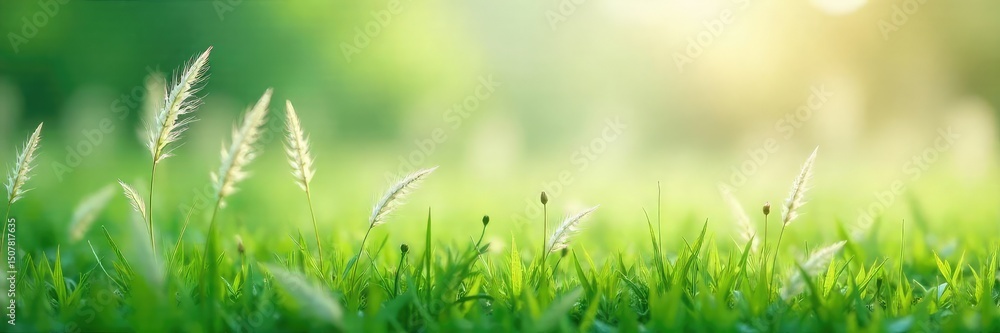 Canvas Prints soft, delicate feathery grass swaying gently in the breeze, creating a tranquil and ethereal scene p