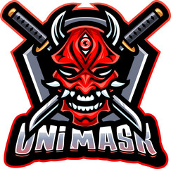 Oni mask mascot