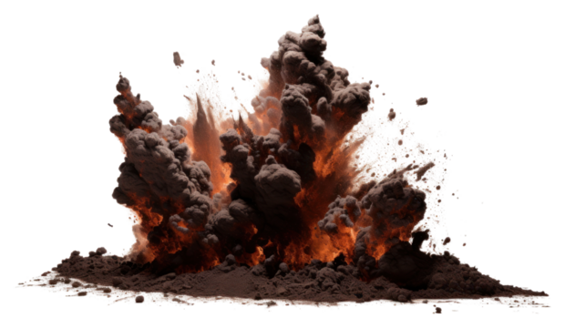 PNG  Explosion bonfire destruction splattered.