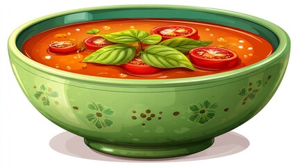 Tomato Soup Bowl with Food, Culinary, and Recipe.
