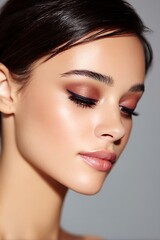Fototapeta premium eyeshadow soft pastel makeup beauty look