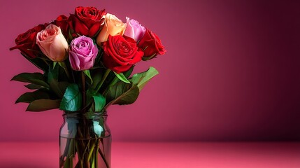 Romantic Rose Bouquet with Valentines Day Flowers.