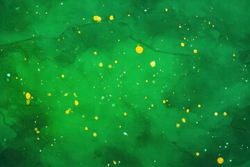 Abstract Watercolor Background In Green And Yellow