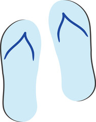 해변 슬리퍼 일러스트