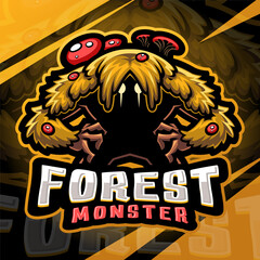 Forest monster esport mascot logo design