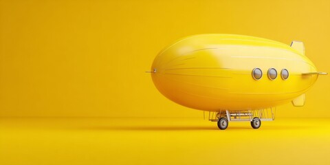 Fototapeta premium Bright Yellow Airship Design