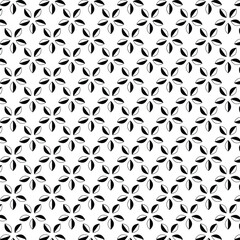 Black and white vector seamless pattern with small diamonds , star shapes ,rhombuses .Abstract black and white geometric texture .Simple minimal wide repeat background .
