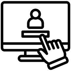 Access Control outline, mini illustration icon. use for modern concept, print, UI, UX kit, web and app development. Vector related to account management, ecommerce, banking and finance.