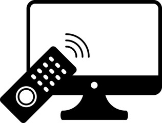 Television control by Remote icon. Multimedia sign. Consumer Electronics Icons. Home automation icon.  technology concepts