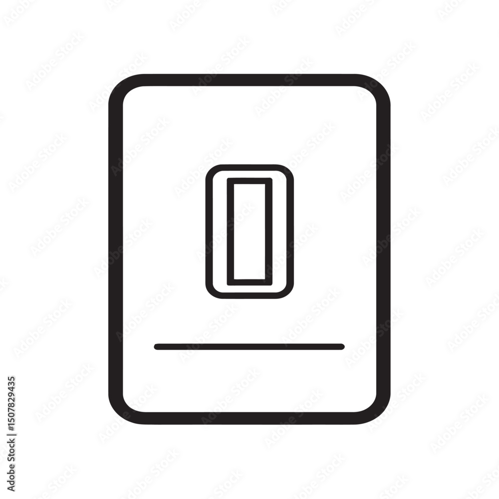 Poster simple switch design shows a clear off state on a transparent background