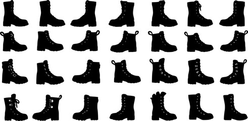 Fototapeta premium rubber boot doodle line art, black outline, vector and illustration, coloring book page line art drawing 
