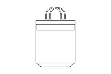 bag icon, black bag isolated on white background.