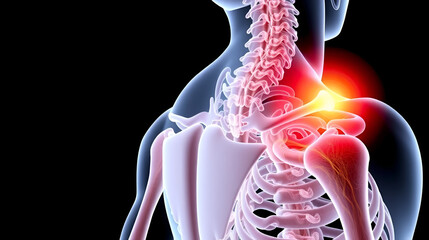 Detailed anatomy of shoulder bursitis inflammation