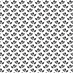 Seamless pattern with abstract geometric leaves. Black and white. natural ornament seamless pattern. Floral seamless pattern for wrapping, fabric.