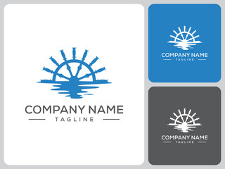 vector logo of ship rudder © xigma