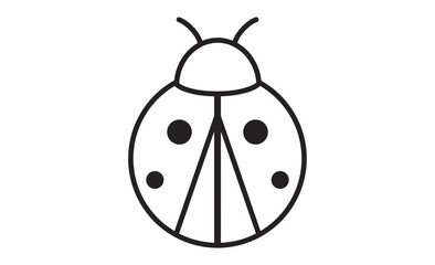 てんとう虫のかわいいイラスト素材